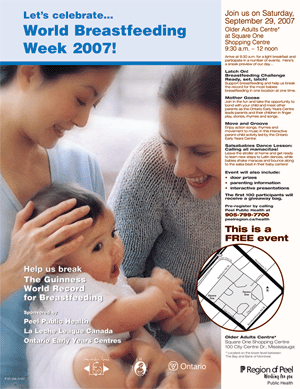World Breastfeeding Week 2007 - Square One Saturday September 29th, 2007. Free Event - Click Here to download flyer