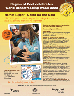 Peel Region Celebrates World Breastfeeding Week 2008 
